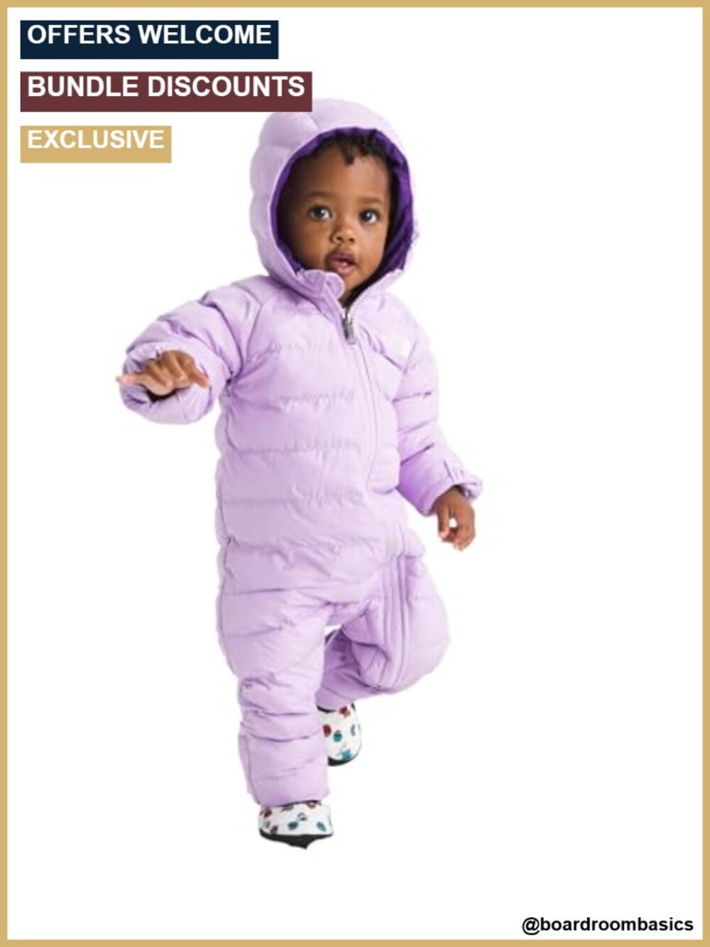 North Face Baby Perrito One-Piece Insulated Snowsuit Hood Mitts Booties